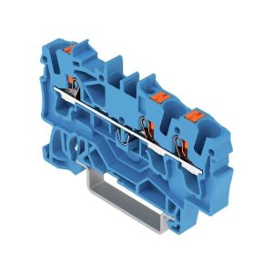 Wago 2202-1404 4 İletkenli 2,5mm2 Klemens Mavi